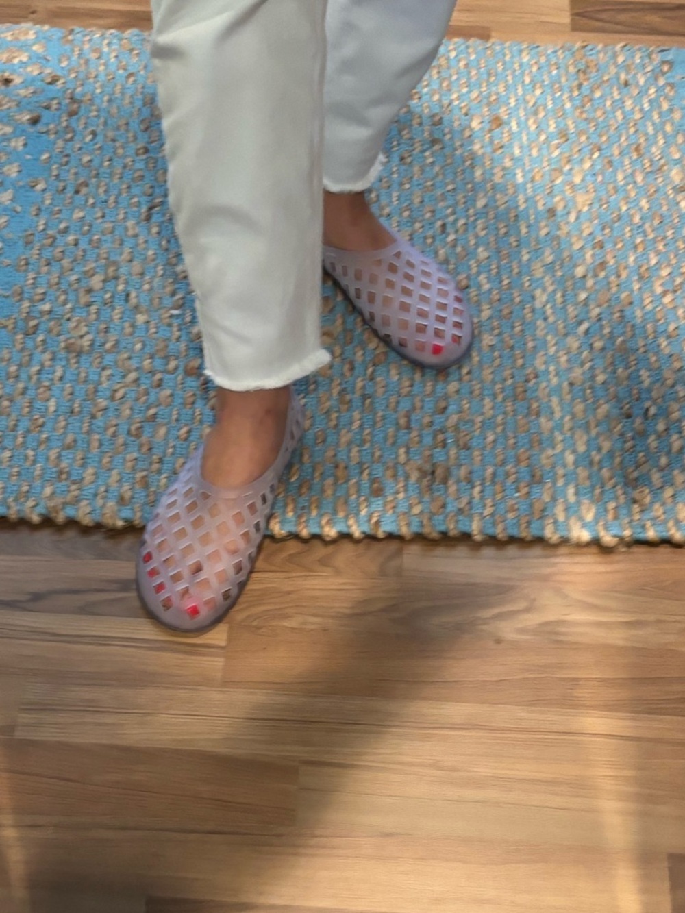 Project Cloud White Lattice Jelly Flats - Picture 7 of 8